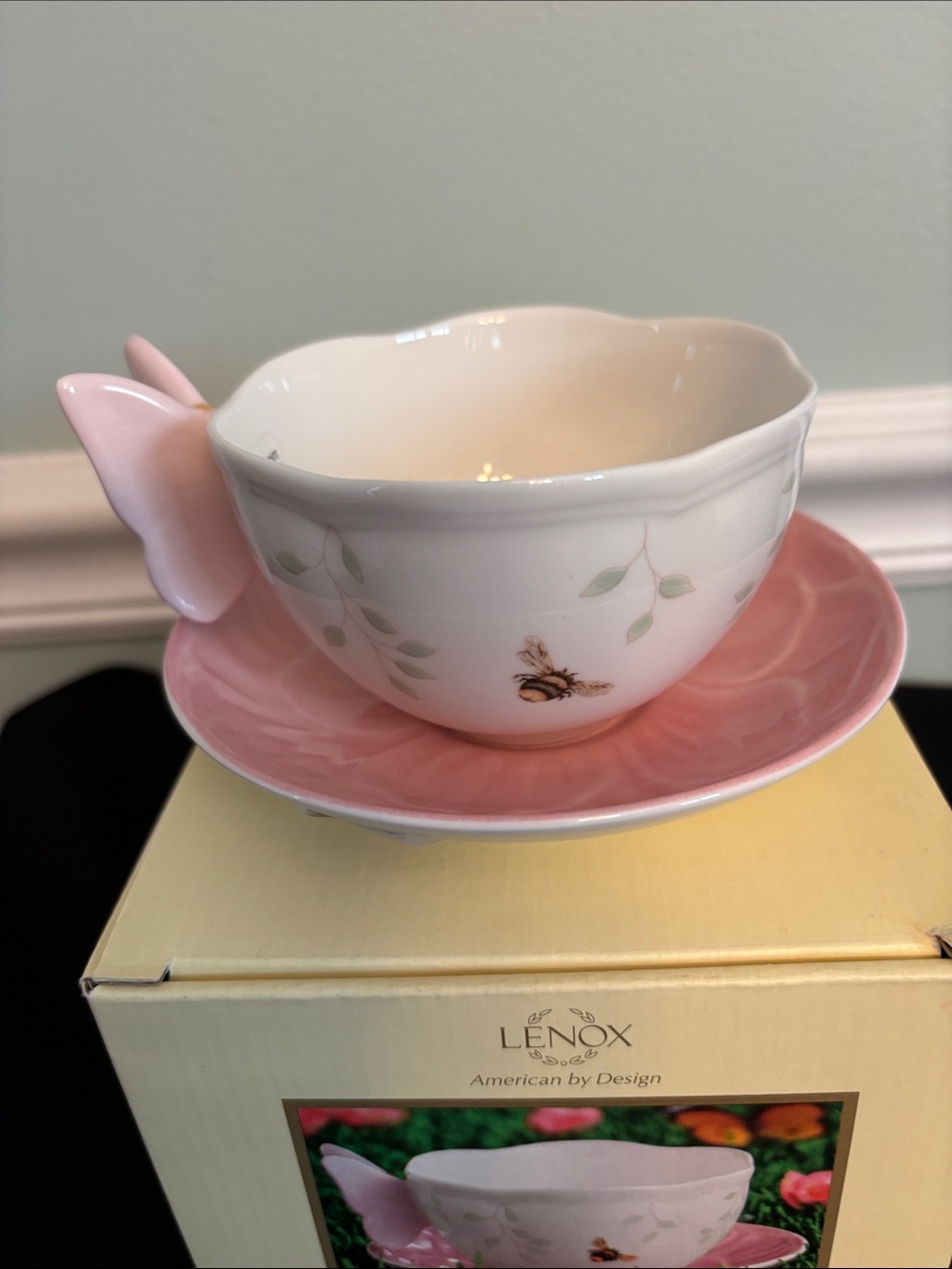 Lenox Butterfly Meadow Pink Cup and Saucer Set